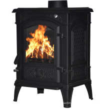 Matt Black Wood Burning Fireplace